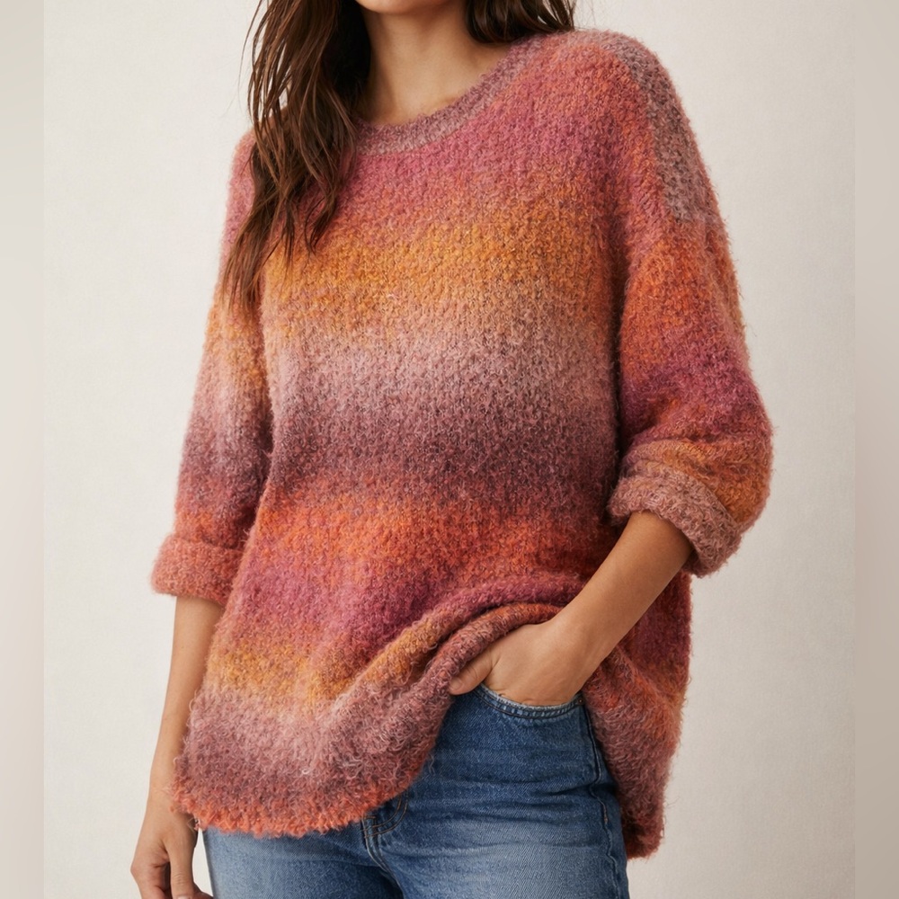 Coco + Carmen Cozy Ombré Bouclé Sweater – S/M